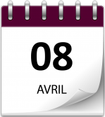 Save the date 08 avril violet 1