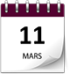 Save the date 11 mars violet