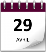 Save the date 29 avril violet